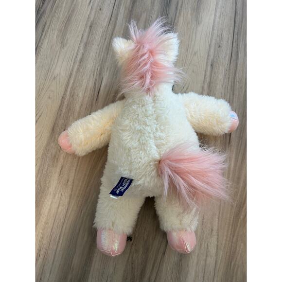 Vermont Teddy Bear Company 18” Fluffy Fantasy Unicorn Cream Pink Plush Very Soft - Picture 3 of 5